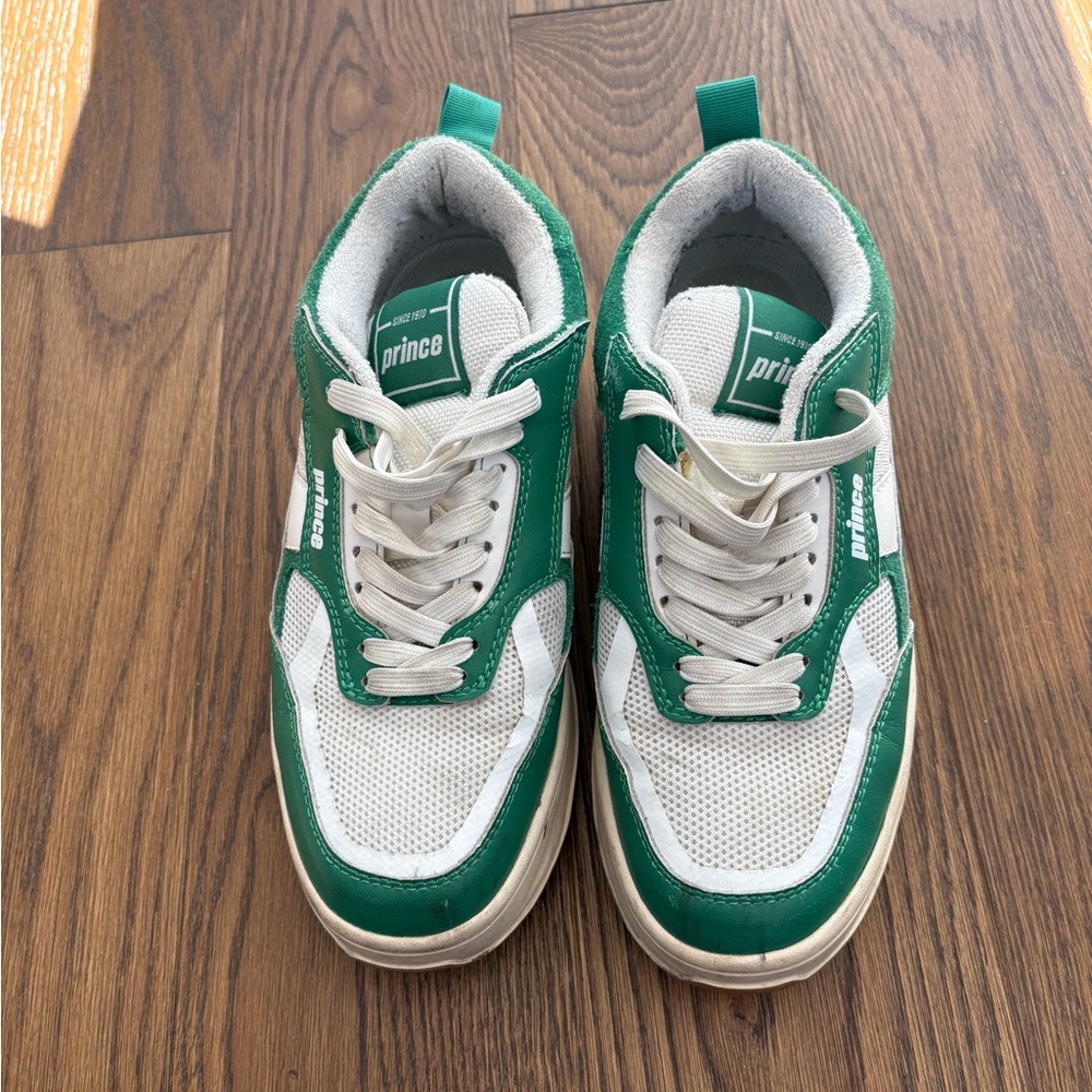 Prince Classic Green and White Women's Sneakers